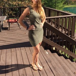 Army green express dress