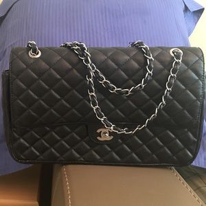 Chanel bag with silver accents