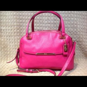 COACH AUTHENTIC PINK/RUBY LEATHER HANDBAG