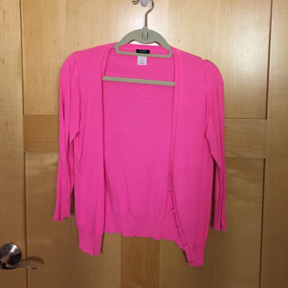 Neon Pink JCrew Cardigan