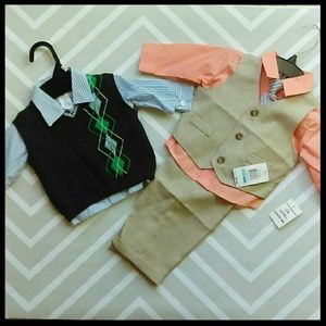 🆕 {Boys} Nautica baby suit & sweater vest top