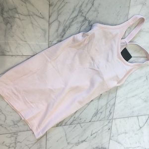 LULULEMON BABY PINK TANK WITH SHELF BRA SIZE 2