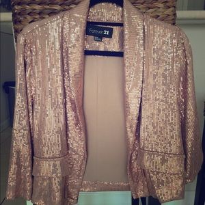 Pink sequined blazer