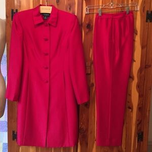 Classy Ann Taylor silk pantsuit in red - PANTS