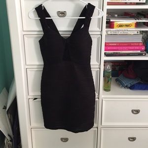 Black Mini Dress with Mesh