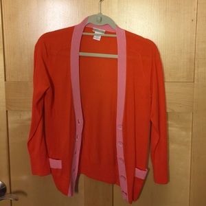 Orange & Pink JCrew Cardigan