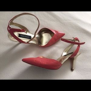 White house black market coral pumps