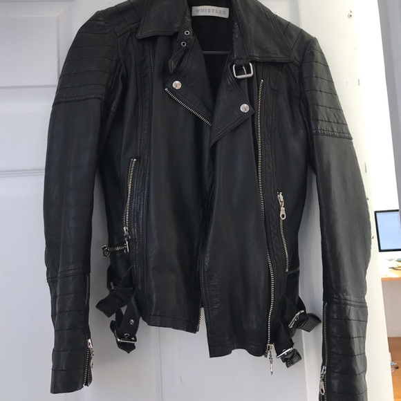 Dylan leather Moto jacket from Whistles