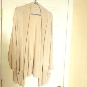 Pure Jill 1X cream cashmere blend cardigan