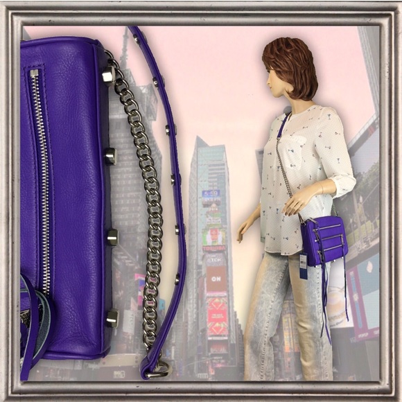 Rebecca Minkoff Mini 5 Zip Hyper Purple Crossbody - Picture 2 of 4