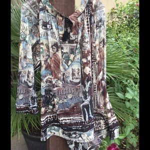 FUZZI Tie front blouse