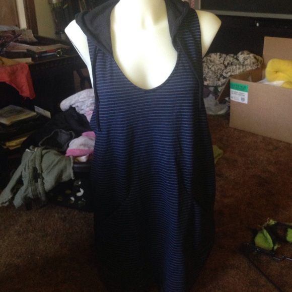 Hooded Sweater Tank With Hood