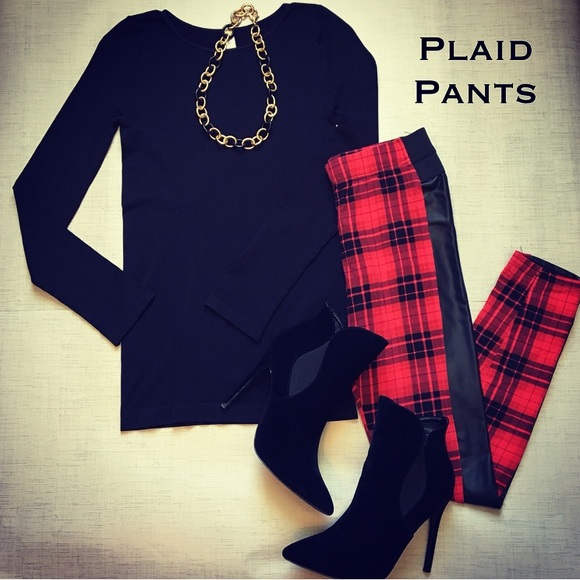PLAID PANTS