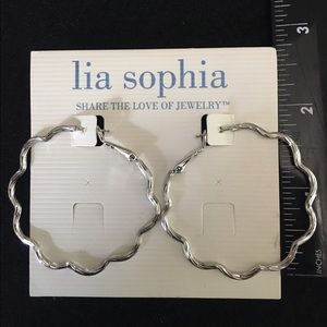 Lia Sophia fun silver hoops