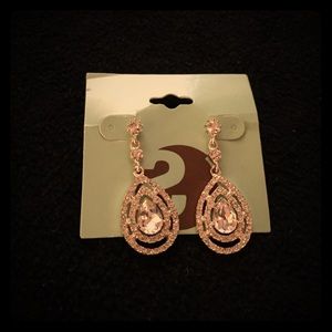 NWT Faux Diamond Formal Earrings