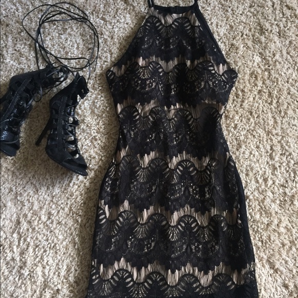 Black lace dress