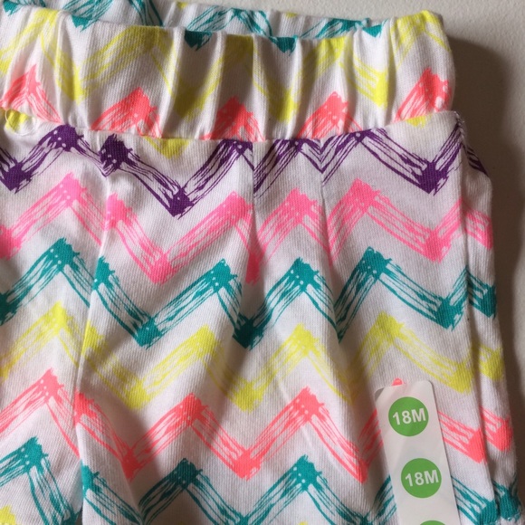 Peanut & Ollie Chevron Print Jersey Shorts New - Picture 3 of 4