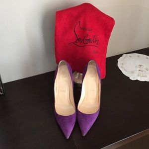 Purple Kate heels *note that shoes run one size sm