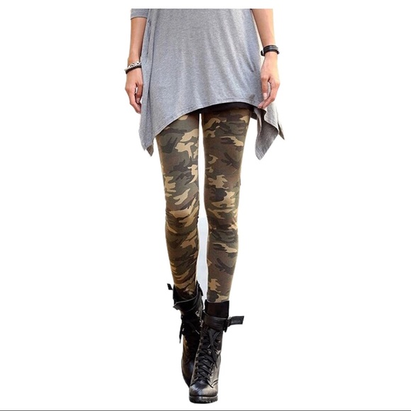 ❗️Olive-Black-Brown-Green Camo Jane Leggings - Picture 3 of 3