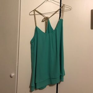 Razor Back Blue/Green Blouse