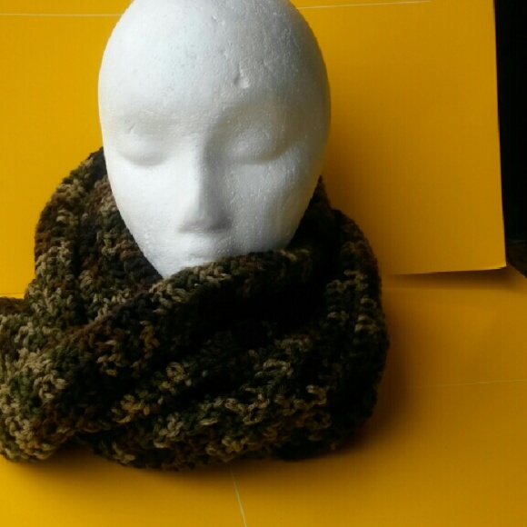 Crocheted infinity scarf
