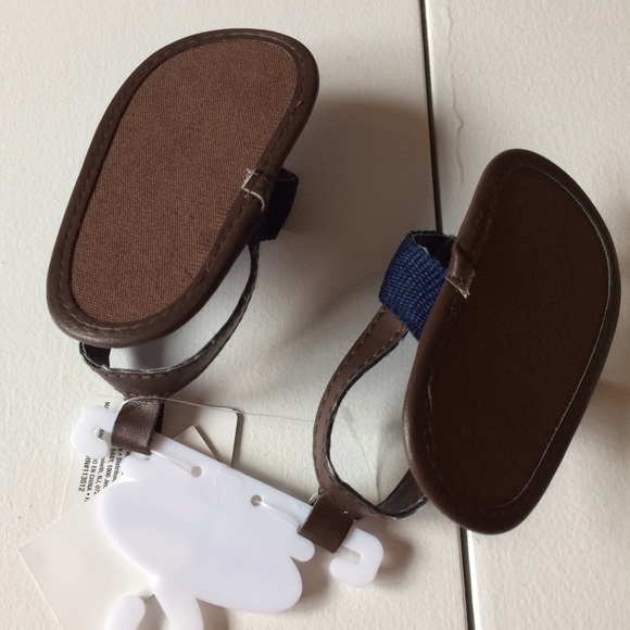 NEW Baby Boy's Navy & White Stripe Sandals - Picture 4 of 4