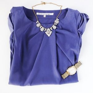 Rachel Roy Pleated Dusty Purple Blouse