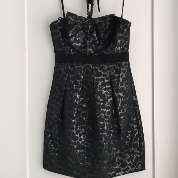 Strapless BCBGmaxazria brocade dress size 0