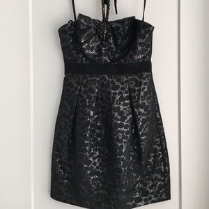 Strapless BCBGmaxazria brocade dress size 0