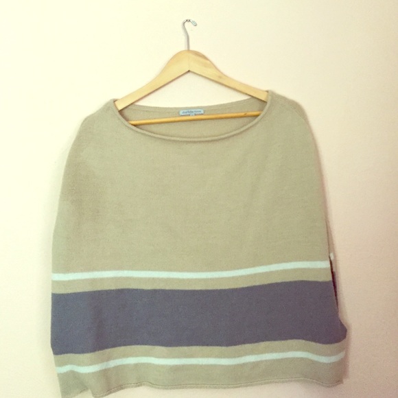 Sleeveless Poncho Knit Sweater