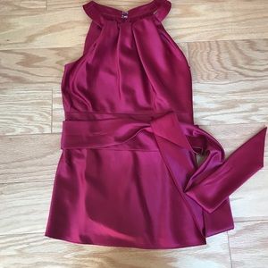 Silky maroon blouse