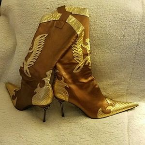 LOWER PRICE 'HOT' LEATHER BROOK POINTED TOE BOOT