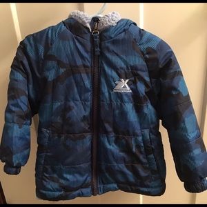 Zeroxposur boys blue army print Toddler 24m coat