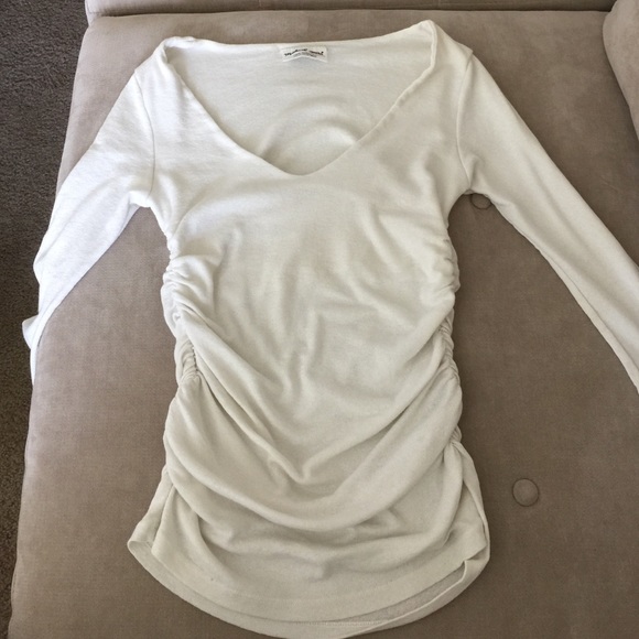 Michael Stars White Light Weight Sweater