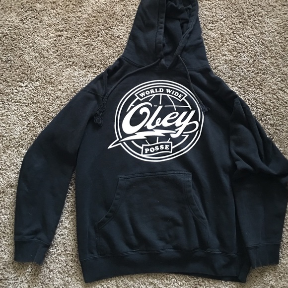 Black obey hoodie