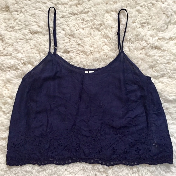 ✨HP✨LC Lauren Conrad Sunset Blooms Crop Top - Picture 2 of 3
