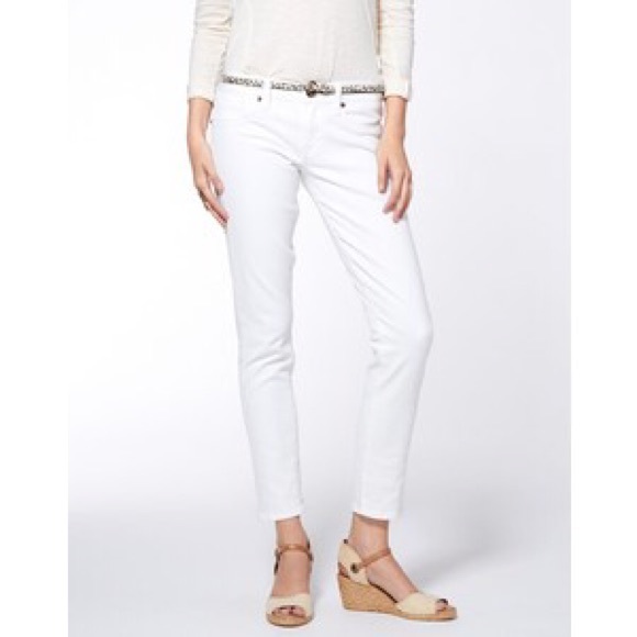 Lucky Brand Jeans, White, Sienna Tomboy Crop