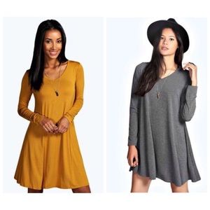 🆕✨V-Neck Long Sleeve Swing Dress🆕
