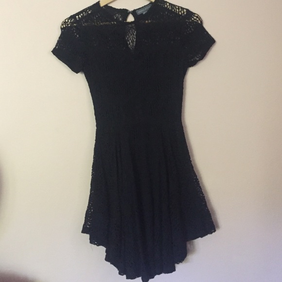 Kendall & Kylie Black Crocheted Dress