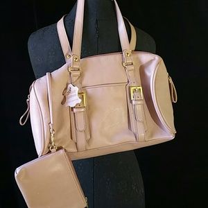 Mauve pink leather Giani Bernini handbag