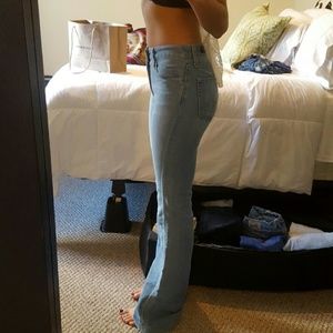70's bell bottom light wash jeans