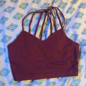 AEO cotton stretch collection red bralette