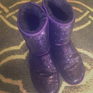 Purple Sequined Uggs