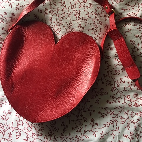 Red Heart Leather crossbody