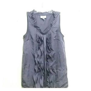 Loft Purple Ruffle Tank