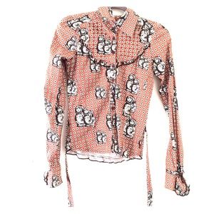 ONE OF A KIND button down shirt with Babushkas!