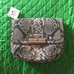 COACH NWT Kristin embossed Python crossbody purse