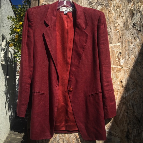 Gorgeous "Deep Cherry" Red Tailored Blazer