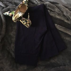 Plum High-Waisted Distressed Straight Leg Jeans