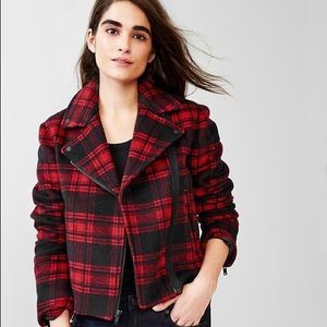 Gap Buffalo Plaid Moto Jacket